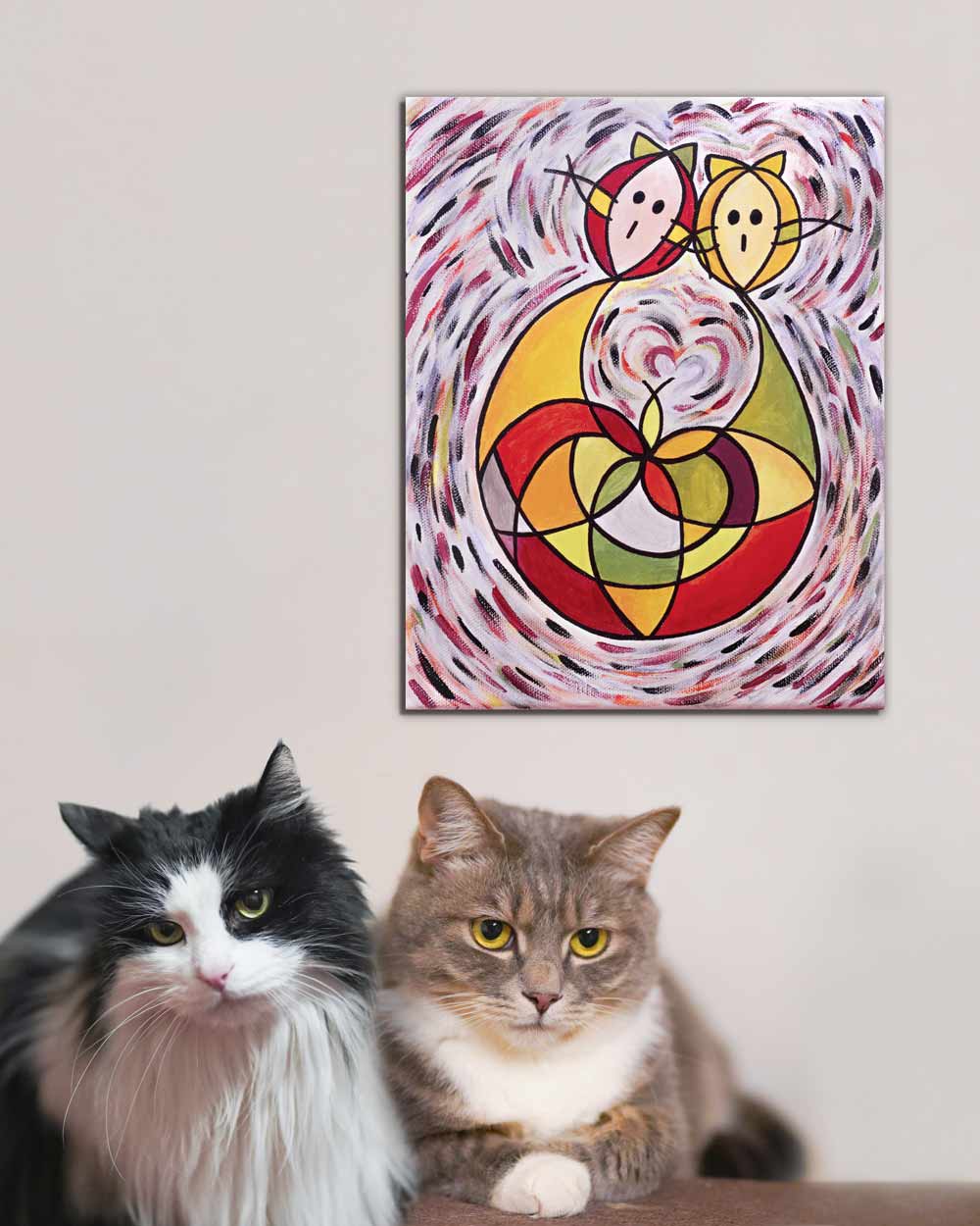 il quadro si intitola gatto-fiore