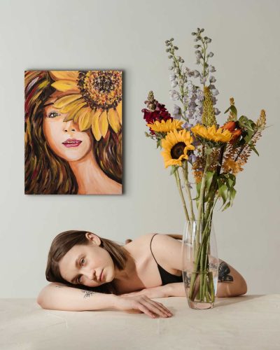 Quadro intitolato Speranza - La Ragazza Girasole_03